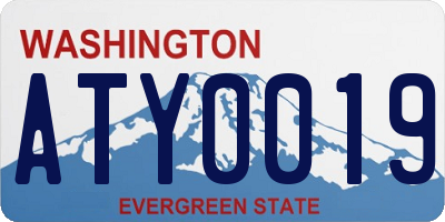 WA license plate ATY0019