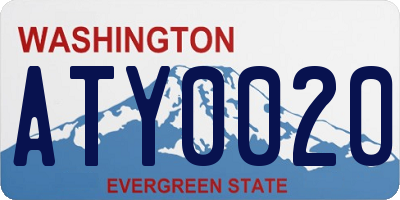WA license plate ATY0020