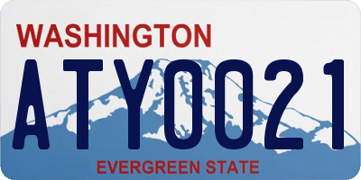 WA license plate ATY0021
