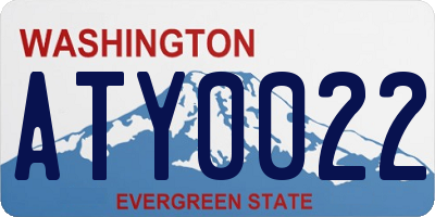 WA license plate ATY0022