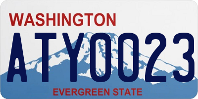 WA license plate ATY0023