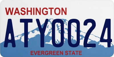 WA license plate ATY0024