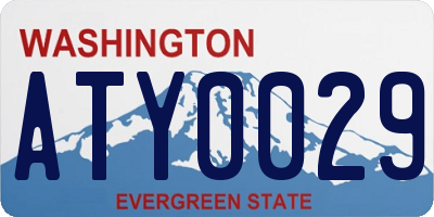 WA license plate ATY0029