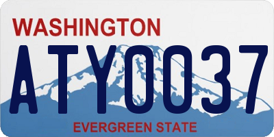 WA license plate ATY0037