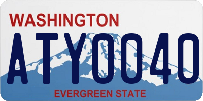 WA license plate ATY0040
