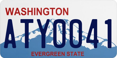 WA license plate ATY0041