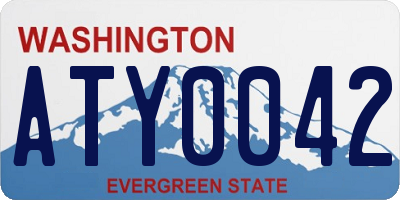 WA license plate ATY0042