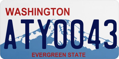 WA license plate ATY0043