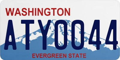 WA license plate ATY0044