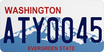 WA license plate ATY0045