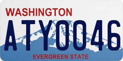WA license plate ATY0046