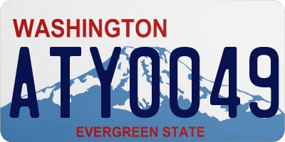 WA license plate ATY0049