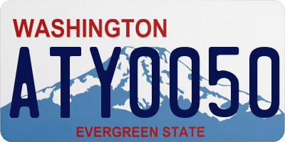 WA license plate ATY0050