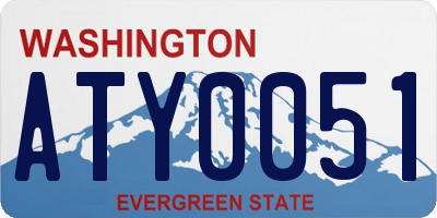 WA license plate ATY0051