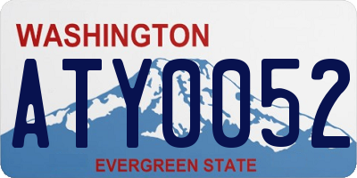 WA license plate ATY0052