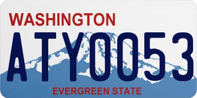 WA license plate ATY0053