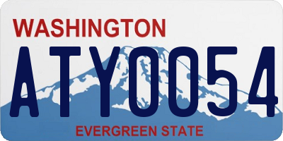 WA license plate ATY0054