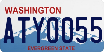 WA license plate ATY0055