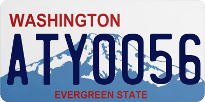 WA license plate ATY0056