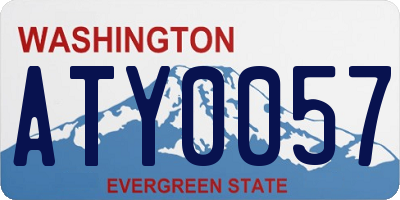 WA license plate ATY0057