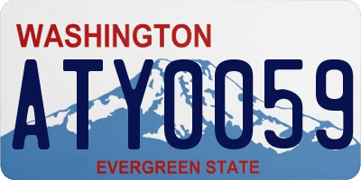 WA license plate ATY0059