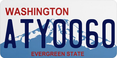 WA license plate ATY0060
