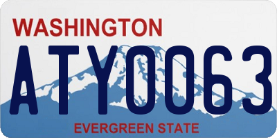 WA license plate ATY0063