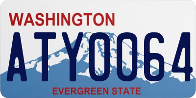 WA license plate ATY0064