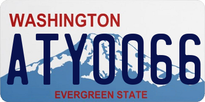 WA license plate ATY0066
