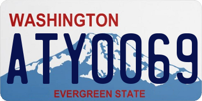 WA license plate ATY0069