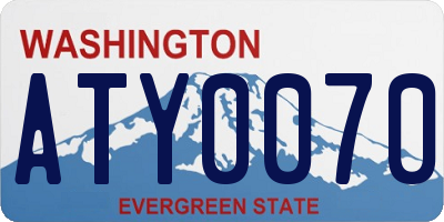 WA license plate ATY0070