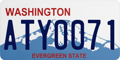 WA license plate ATY0071