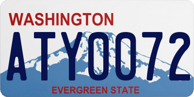 WA license plate ATY0072