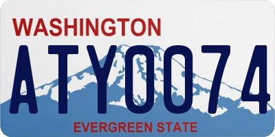 WA license plate ATY0074