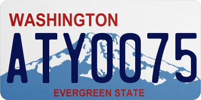 WA license plate ATY0075