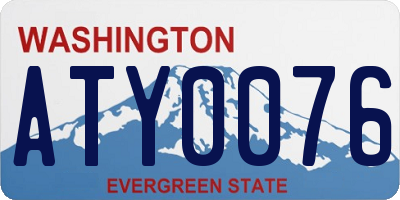 WA license plate ATY0076