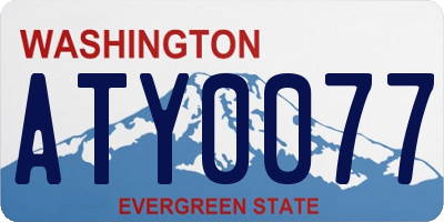 WA license plate ATY0077