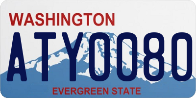 WA license plate ATY0080