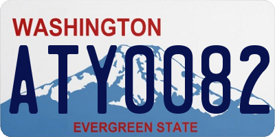 WA license plate ATY0082