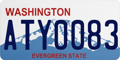 WA license plate ATY0083