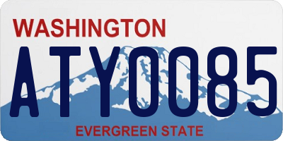 WA license plate ATY0085