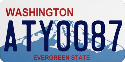 WA license plate ATY0087