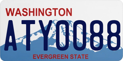 WA license plate ATY0088