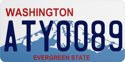 WA license plate ATY0089