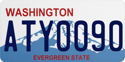 WA license plate ATY0090