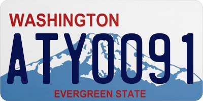 WA license plate ATY0091