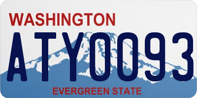 WA license plate ATY0093