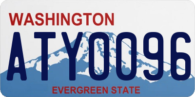 WA license plate ATY0096