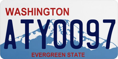 WA license plate ATY0097