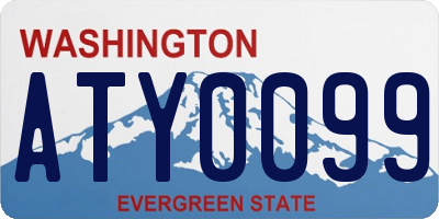 WA license plate ATY0099